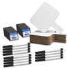 Rectangular Dry Erase 8'' x 9.75'' Answer Paddle + Pen + Eraser Set, 12 Sets - Flipside Products