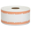 PAP-R Color-coded Coin Machine Wrappers - 1000 ft Length - 1900 Wrap(s)Total $10 in 40 Coins of 25¢ Denomination - 15 lb Basis Weight - Kraft - Orange, White - 1900 / Roll
