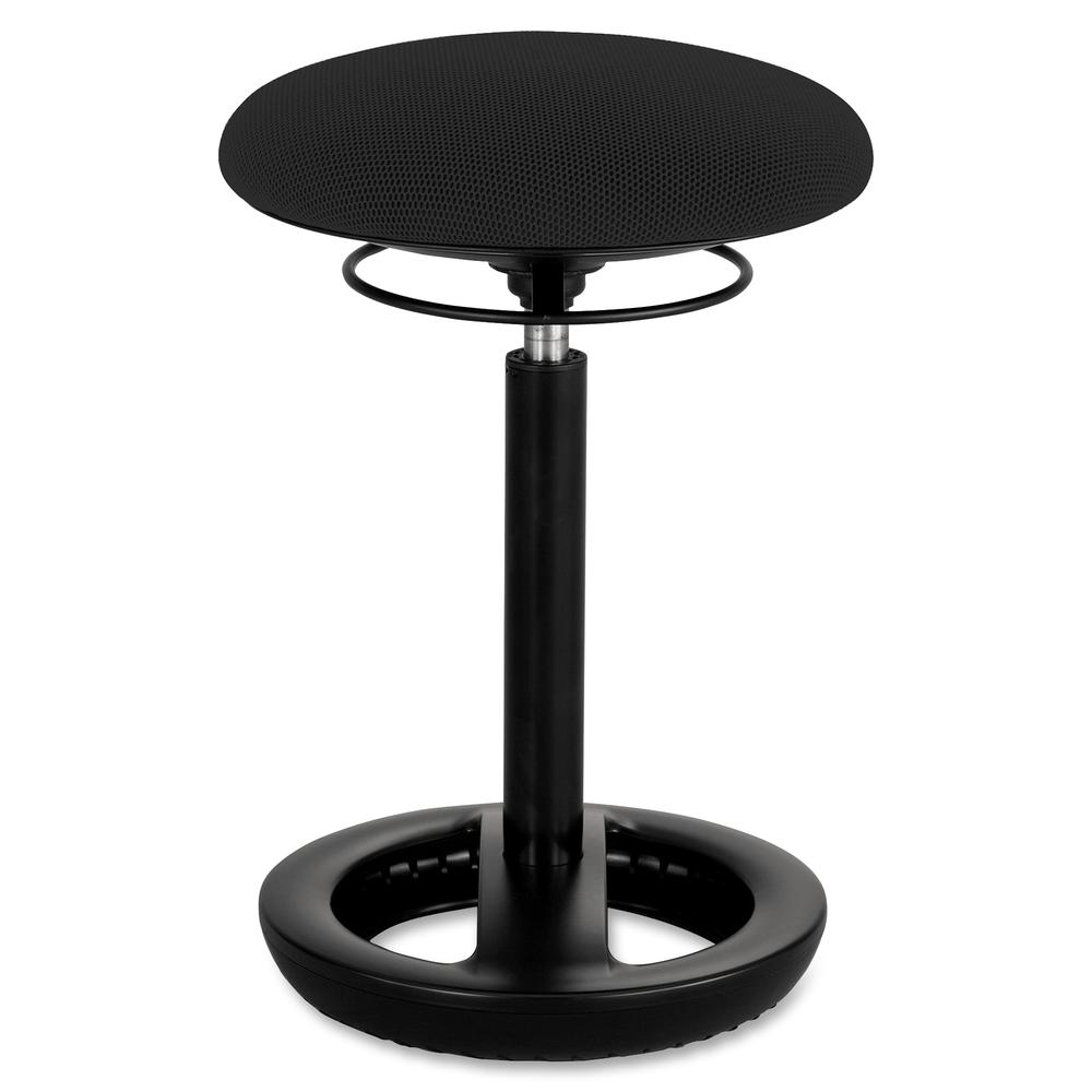 Safco TWIXT Ergo Desk Height Chair - Black Polypropylene, Nylon, Vinyl Seat - Rounded Base - 1 Each