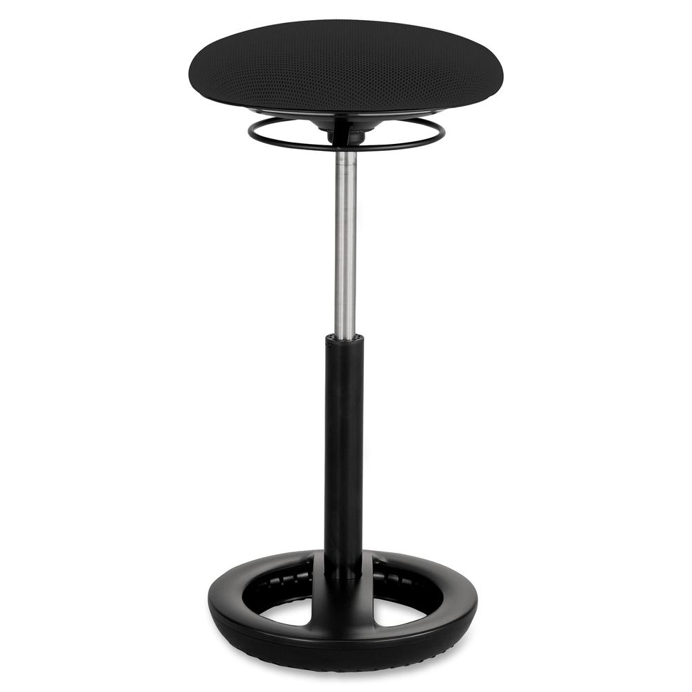 Safco TWIXT Ergo Extended-Height Chair - Black Polypropylene, Nylon, Vinyl Seat - Rounded Base - 1 Each