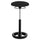 Safco TWIXT Ergo Extended-Height Chair - Black Polypropylene, Nylon, Vinyl Seat - Rounded Base - 1 Each