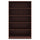 Lorell Laminate Bookcase - 0.8'' Shelf, 36'' x 12''60'' - 5 Shelve(s) - 4 Adjustable Shelf(ves) - Square Edge - Material: Thermofused Laminate (TFL) - Finish: Mahogany