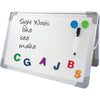 Flipside Magnetic Dry-Erase Desktop Easel - 18'' (1.5 ft) Width x 12'' (1 ft) Height - White Surface - Aluminum Frame - Rectangle - Desktop - 1 Each
