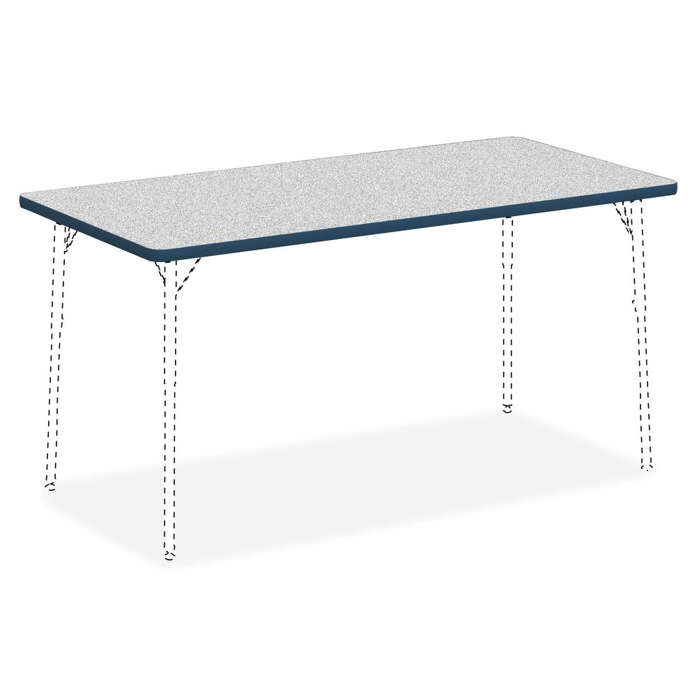 Lorell Classroom Activity Tabletop - Gray Nebula Rectangle, High Pressure Laminate (HPL) Top - 60'' Table Top Width x 30'' Table Top Depth x 1.13'' Table Top Thickness - 1 Each