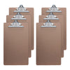 Business Source Hardboard Clipboard - 9'' x 15 1/2'' Sheet Size - Hardboard - Brown - 6 / Bundle