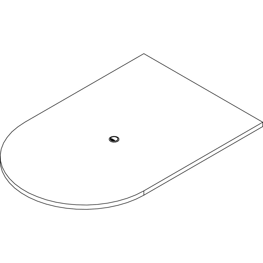 Lorell Prominence 2.0 Half-Racetrack Conference Tabletop - Mahogany Racetrack, Laminated Top - 72'' Table Top Width x 48'' Table Top Depth x 1.50'' Table Top Thickness - Assembly Required - Particleboard