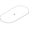 Lorell Prominence 2.0 Racetrack Conference Tabletop - Mahogany Racetrack, Laminated Top - 96'' Table Top Width x 48'' Table Top Depth x 1.50'' Table Top Thickness - Assembly Required - Particleboard Top