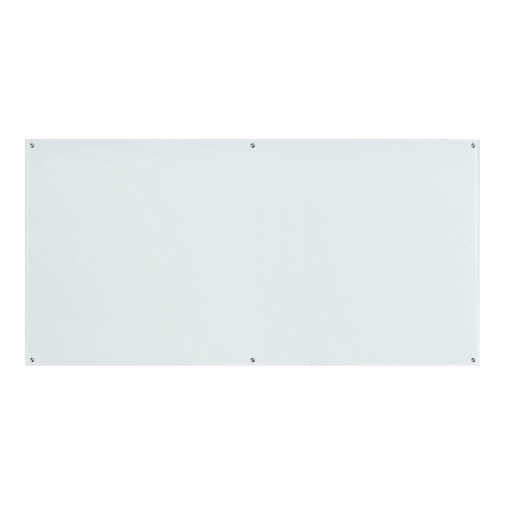Lorell Premium Glass Dry-Erase Board - 96'' (8 ft) Width x 48'' (4 ft) Height - White Glass Surface - Rectangle - Smudge Resistant, Wipeable - 1 Each