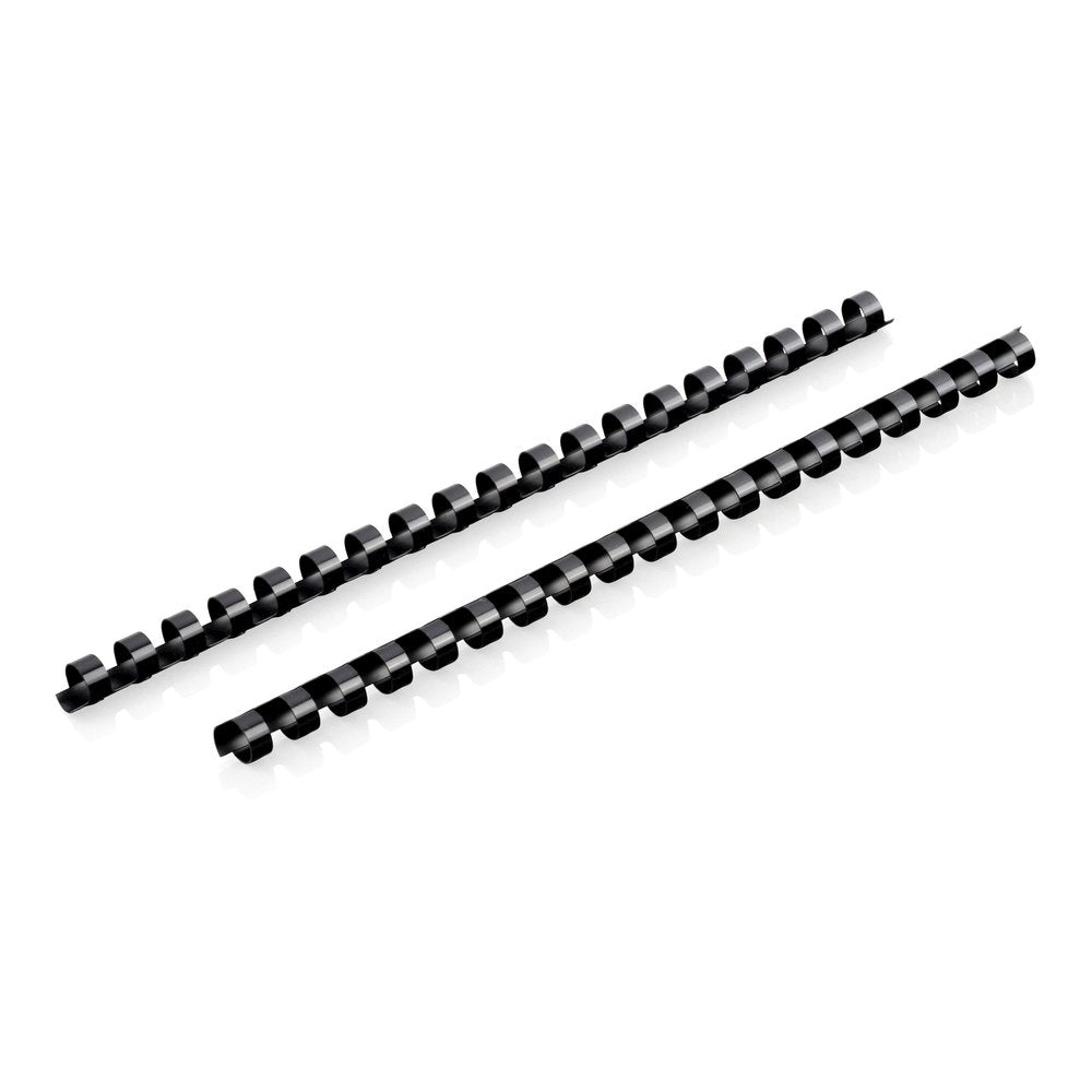 Mead CombBind Binding Spines - 0.43'' Maximum Capacity - 70 x Sheet Capacity - For Letter 8 1/2'' x 11'' Sheet - Black - Plastic - 125 / Box