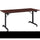 Lorell Mobile Folding Training Table - Rectangle Top - Powder Coated Base - 200 lb Capacity x 63'' Table Top Width - 29.50'' Height x 63'' Width x 29.50'' Depth - Assembly Required - Brown - Laminate Top