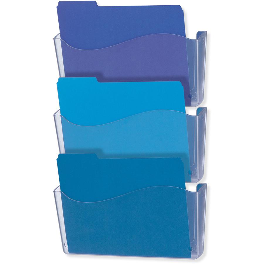 Officemate Unbreakable Wall File - 6.50'' Height x 13.75'' Width x 3'' Depth - Unbreakable - Clear - 1 Each