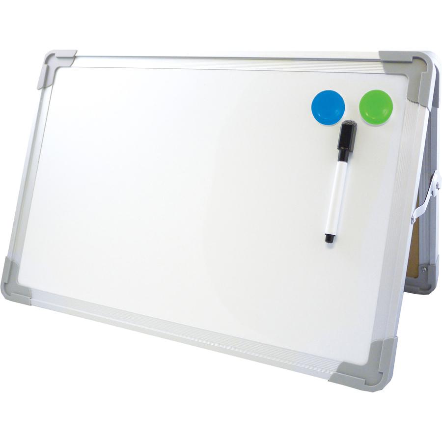 Flipside Desktop Easel Set with Pen and Two Magnets, 20'' x 16'' - Flipside Products