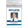 SICURIX Sealable ID Badge Holder - Support 2.62'' x 3.75'' Media - Vertical - Vinyl - 50 / Pack - Clear