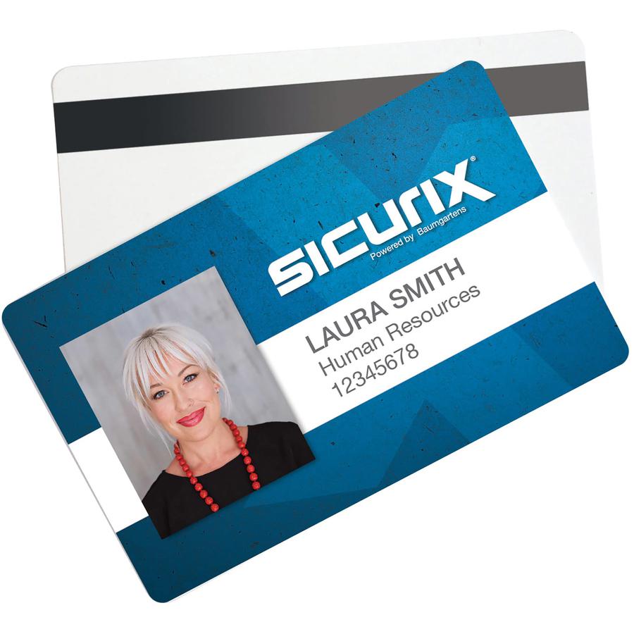SICURIX PVC ID Card - 2.12'' x 3.37'' Length - 100 - White