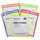 C-Line Neon Shop Ticket Holders, Stitched - Assorted, 5 Colors, Both Sides Clear, 9 x 12, 25/BX, 43910