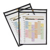 C-Line Stitched Vinyl Shop Ticket Holders - Support 9'' x 12'' Media - Vinyl - Black, Clear - Sturdy - 25 / Box