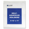 C-Line Self-Adhesive Poly Shop Ticket Holders, Welded - 9 x 12, Peel & Stick, 50/BX, 70912