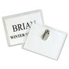 C-Line Clip Style Name Badge Holder Kit - Sealed Holders with Inserts, 4 x 3, 50/BX, 95543