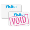 C-Line Time's Up! Self-Expiring Visitor Security Badge - One Day Badge, Peel & Stick, 3 x 2, 100/BX, 97005