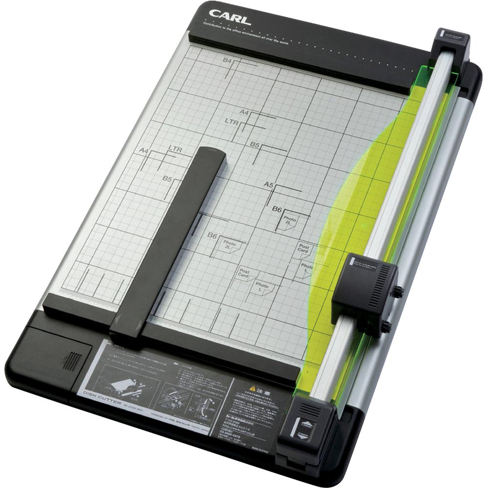 CARL Heavy-Duty Metal Base 12'' Paper Trimmer - 1 x Blade(s)Cuts 36Sheet - 12'' Cutting Length - Straight, Perforated Cutting - 0.8'' Height x 14'' Width - Metal Base, Acrylonitrile Butadiene Styrene (ABS