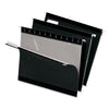 Pendaflex 1/5 Tab Cut Letter Recycled Hanging Folder - 8 1/2'' x 11'' - Black - 10% Recycled - 25 / Box