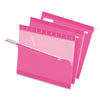 Pendaflex 1/5 Tab Cut Letter Recycled Hanging Folder - 8 1/2'' x 11'' - Pink - 10% Recycled - 25 / Box