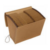 Pendaflex Essentials Letter Expanding File - 8 1/2'' x 11'' - 7/8'' Expansion - 21 Pocket - Kraft, Tyvek - Brown - Reinforced Gusset, Elastic Closure - 0% Recycled - 1 Each
