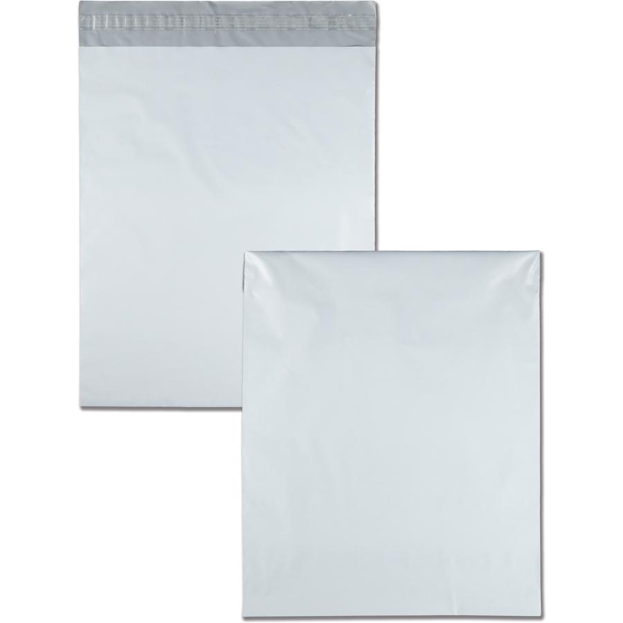 Quality Park White Poly Mailing Envelopes - Catalog - 14'' Width x 17'' Length - Self-sealing - Polypropylene - 100 / Pack - White