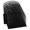 Safco Onyx Wire Mesh Desktop Organizer - 8 Compartment(s) - 1'' - 14'' Height x 11.8'' Width x 10.8'' DepthDesktop - Powder Coated - Black - Steel - 1 Each