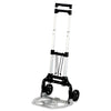 Safco Stow-Away Hand Truck - Telescopic Handle - 110 lb Capacity - 4 Casters - 5'' Caster Size - Aluminum - x 16.3'' Width x 25'' Depth x 39.5'' Height - Aluminum Frame - Silver, Black - 1 Each