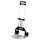 Safco Stow-Away Hand Truck - Telescopic Handle - 110 lb Capacity - 4 Casters - 5'' Caster Size - Aluminum - x 16.3'' Width x 25'' Depth x 39.5'' Height - Aluminum Frame - Silver, Black - 1 Each