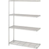 Safco Add-On Unit - 48'' x 18'' x 72'' - 4 x Shelf(ves) - 1000 lb Load Capacity - Gray - Powder Coated - Steel