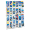 Safco 24-Pamphlet Display Rack - 24 Pocket(s) - 41'' Height x 30'' Width x 2'' Depth - Break Resistant - Clear - Plastic - 1 Each