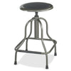 Safco Diesel Series High Base Stool with out Back - Leather Seat - Steel Frame - Pewter - 1 Each