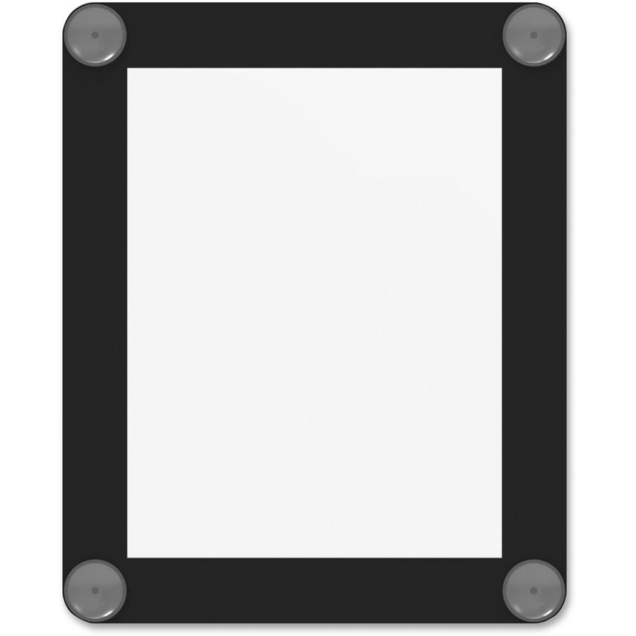 Deflecto Window Display - 1 Each - 8.5'' Width x 11'' Height - Rectangular Shape - Glass-mountable, Window-mountable - Double Sided - UV Protected, Heat Resistant, Suction Cup - Restaurant, Door, Wall - - deflecto