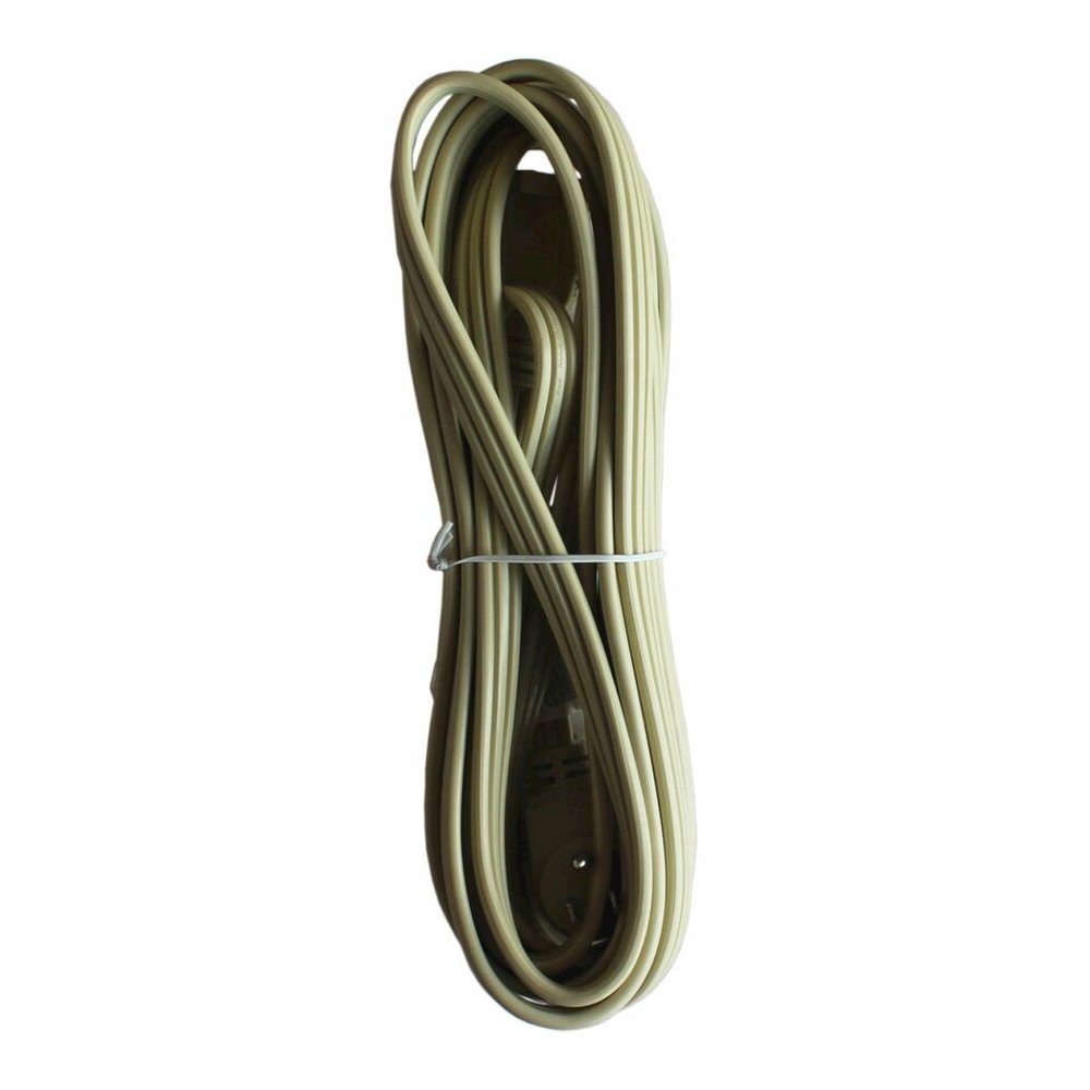 Compucessory Heavy Duty Indoor Extension Cord - 14 Gauge - 125 V AC / 15 A - Beige - 15 ft Cord Length - 1 Each