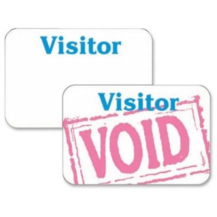 C-Line Time's Up! Self-Expiring Visitor Security Badge - One Day Badge, Peel & Stick, 3 x 2, 100/BX, 97005