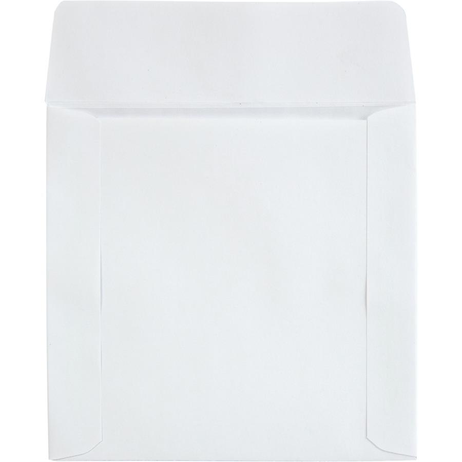 Quality Park CD/DVD Sleeve - CD/DVD - 5'' Width x 5'' Length - 24 lb - Polypropylene - 250 / Box - White
