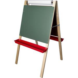 Flipside Adjustable Paper Roll Easel - White/Green Surface - Rectangle - Assembly Required - 1 Each