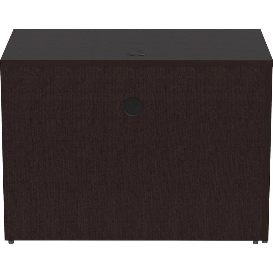 Lorell Essentials Series Return Shell - 42'' x 24''29.5'' Return Shell, 1'' Top - Finish: Espresso