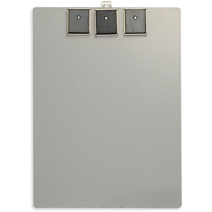 Officemate Magnetic Clipboard - Aluminum - Gray - 1 Each