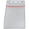 SICURIX Sealable ID Badge Holder - Support 2.62'' x 3.75'' Media - Vertical - Vinyl - 50 / Pack - Clear