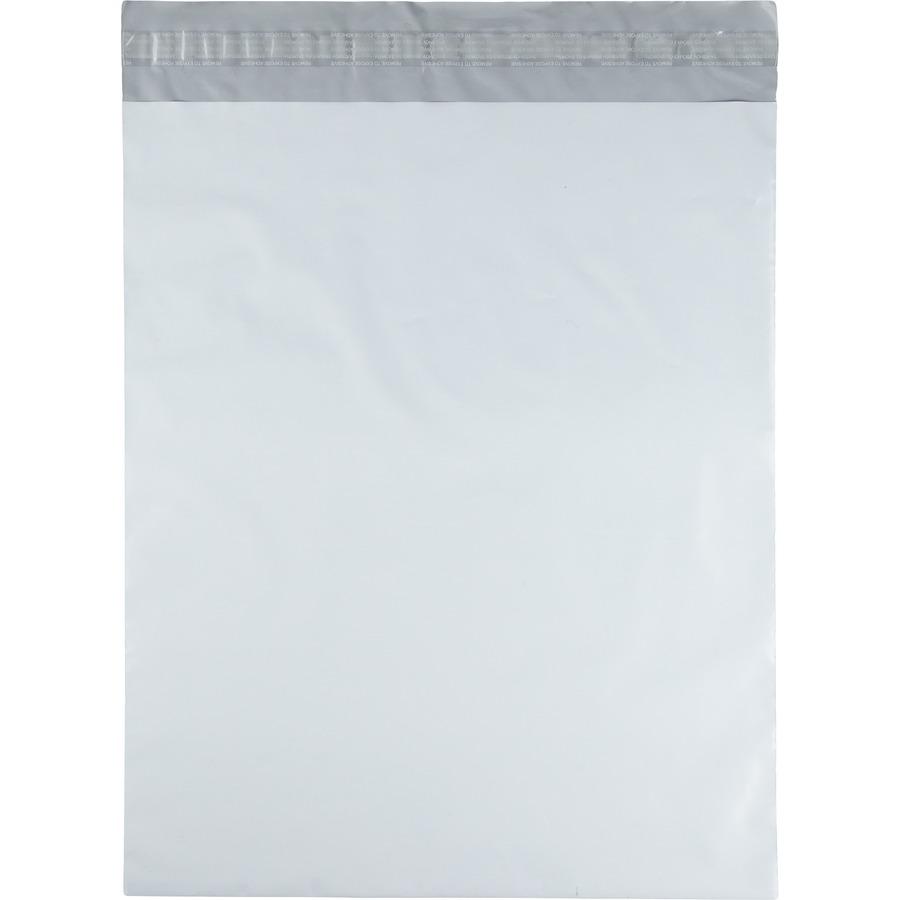 Quality Park White Poly Mailing Envelopes - Catalog - 14'' Width x 17'' Length - Self-sealing - Polypropylene - 100 / Pack - White