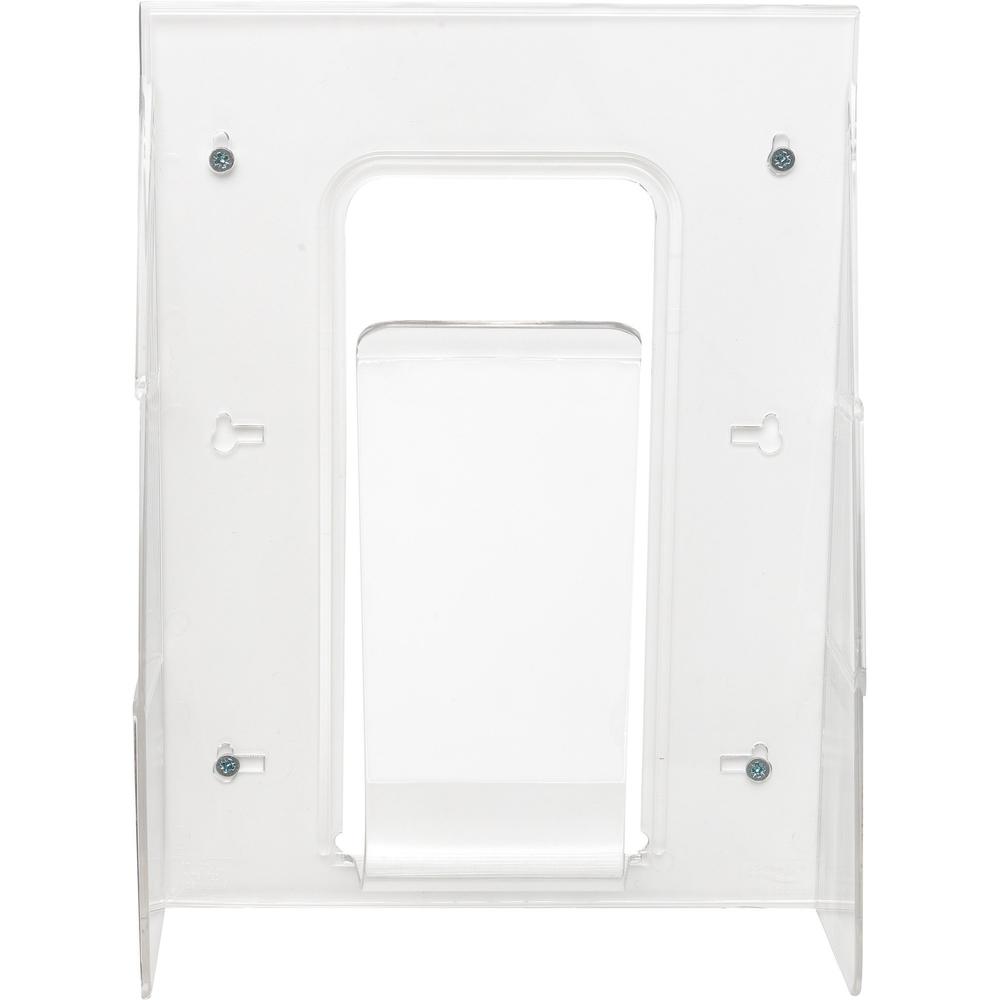 Deflecto Stand-Tall Literature Display - 1 Pocket(s) - 11.8'' Height x 9.1'' Width x 2.8'' DepthDesktop - Clear - Plastic - 1 Each - deflecto
