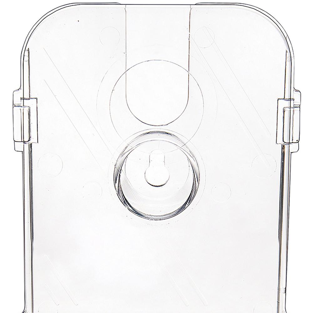 Deflecto Countertop Leaflet Holder With Business Card Holder - 2 Compartment(s) - 7.8'' Height x 4.4'' Width x 4.1'' DepthDesktop - Leaflet Size - Clear - Plastic - 1 Each - deflecto