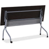 Lorell Flip Top Training Table - Rectangle Top - Four Leg Base - 4 Legs x 72'' Table Top Width x 23.50'' Table Top Depth - 29.50'' Height x 70.88'' Width x 23.63'' Depth - Assembly Required - Espresso, Sil