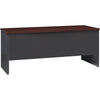 Lorell Fortress Modular Series Double-pedestal Credenza - 72'' x 24'' , 1.1'' Top - 2 x Box, File Drawer(s) - Double Pedestal - Material: Steel - Finish: Mahogany Laminate, Charcoal - Scratch Resistant,