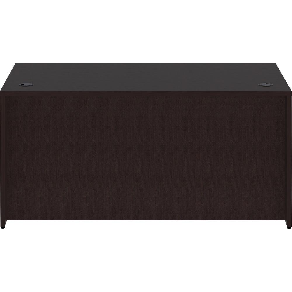 Lorell Essentials Series Rectangular Desk Shell - 60'' x 30''29.5'' Desk Shell, 1'' Top - Finish: Espresso
