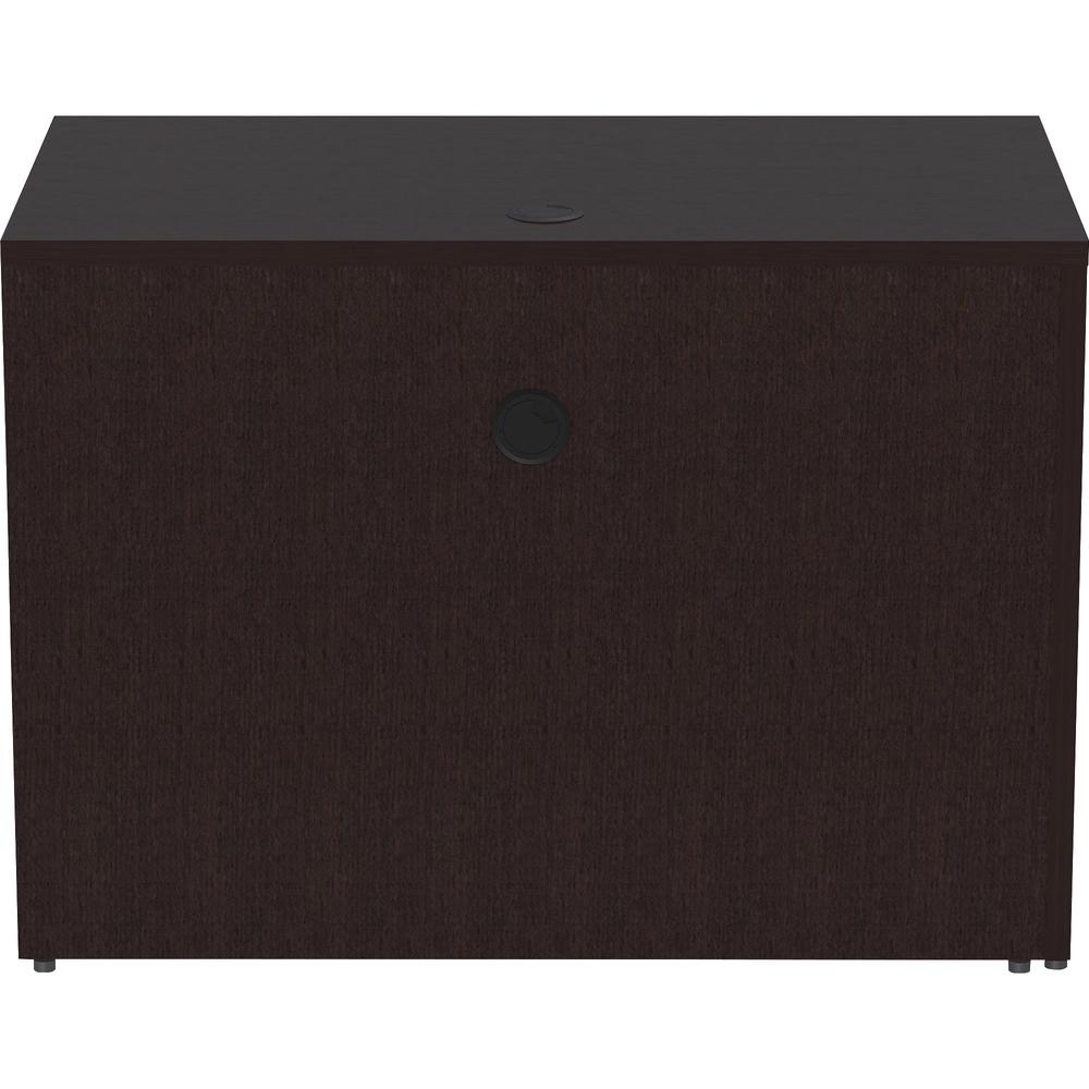 Lorell Essentials Series Return Shell - 42'' x 24''29.5'' Return Shell, 1'' Top - Finish: Espresso