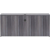 Lorell Essentials Series Credenza Shell - 66'' x 24''29.5'' Credenza Shell, 1'' Top - Finish: Weathered Charcoal Laminate, Silver Brush